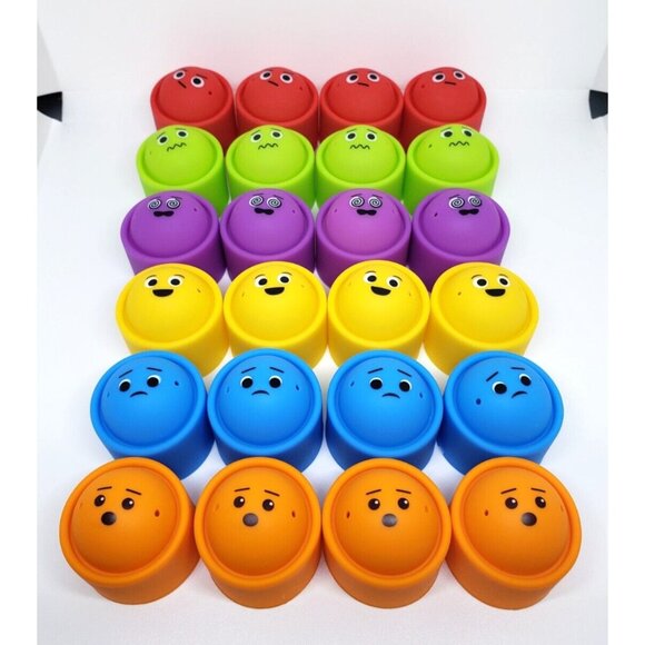Learning Resources Rainbow Emotions Fidget Poppers Bucket of 24 Sensory LER5572 - Picture 8 of 15